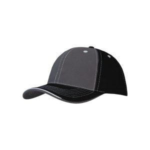 4053 - Baseballkappe - Schwarz/Dunkelgrau/Weiss
