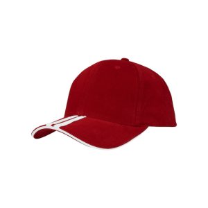 4074 - Baseballkappe - Rot/Weiss