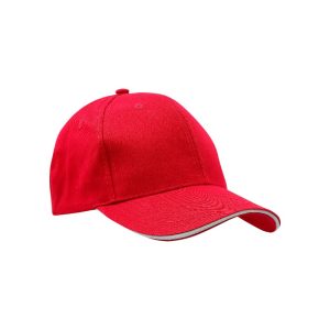 4080 - Baseballkappe - Rot/Weiss