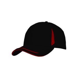 4098 - Baseballkappe - Schwarz/Rot