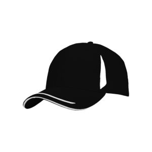 4098 - Baseballkappe - Schwarz/Weiss