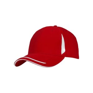 4098 - Baseballkappe - Rot/Weiss