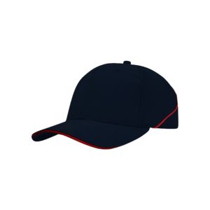 4103 - Baseballkappe - Navy/Rot