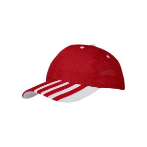4109 - Baseballkappe - Rot/Weiss