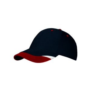 4125 - Baseballkappe - Navy/Rot