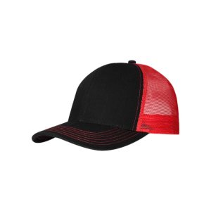 4152 - Baseballkappe - Schwarz/Rot