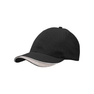 4167 - Baseballkappe - Schwarz/Grau