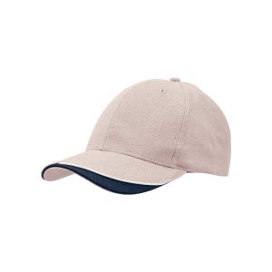 4167 - Baseballkappe - Steinfarbe/Navy
