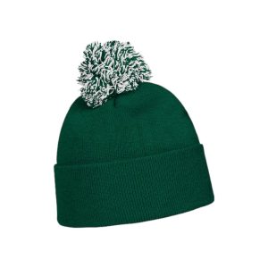 4256 - Mütze - Flaschenfarbe/Weiss